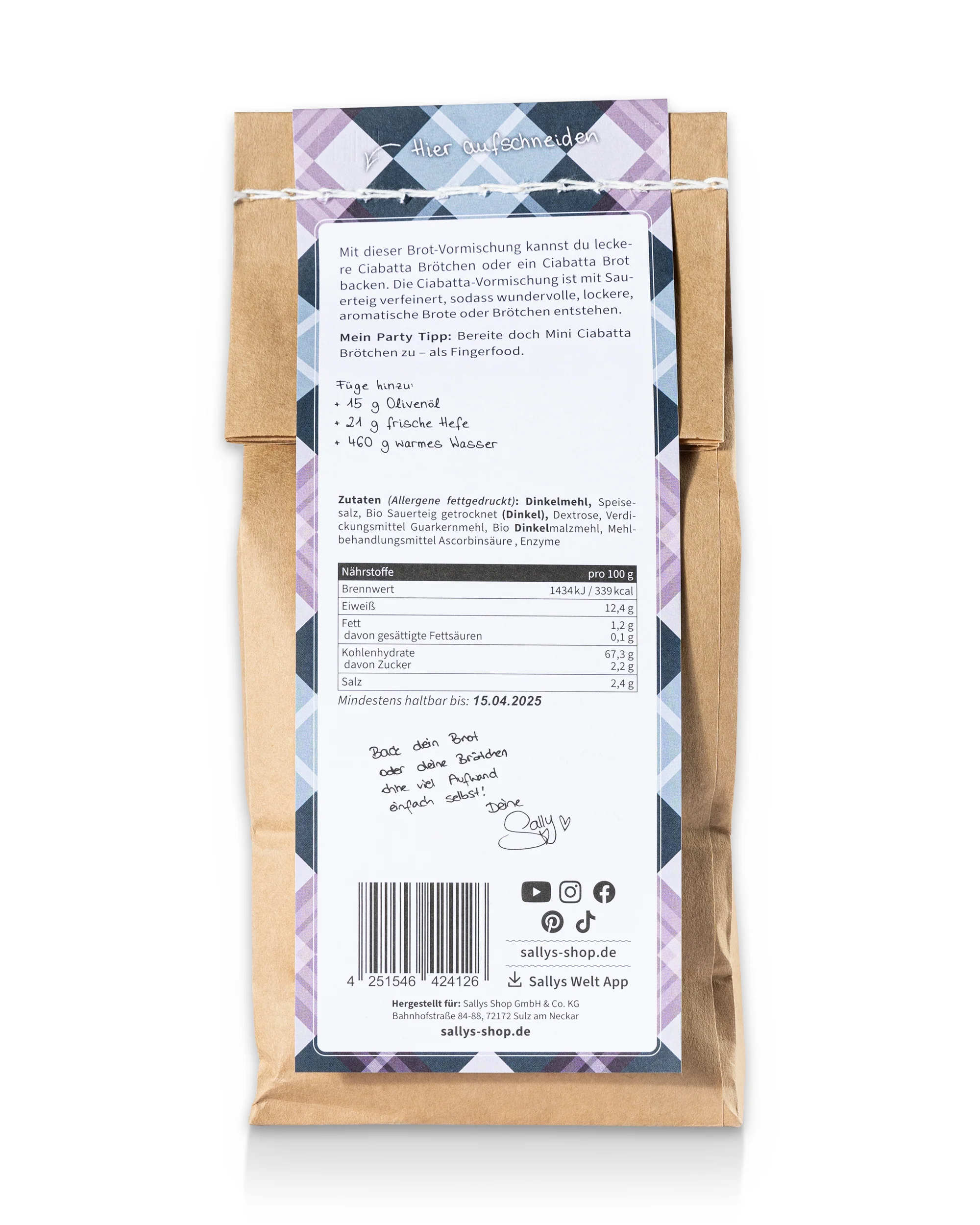 Sallys Brot #8- Vormischung für Ciabattabrot - Image 4